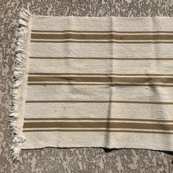 Brown & White Striped Ikea Rug - Signe - Picture 1 of 4